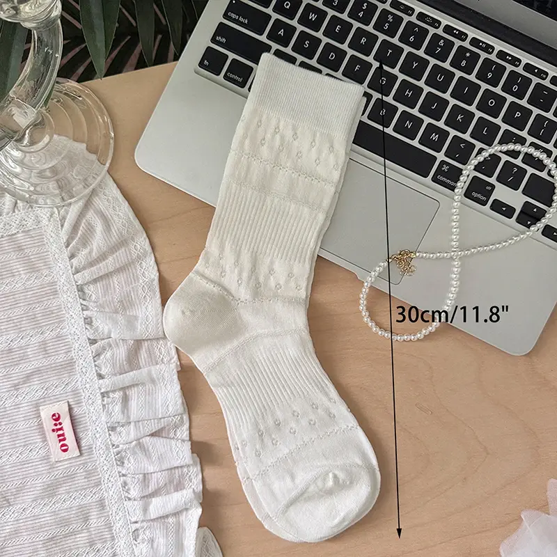 Cute Kawaii Cartoon Design Socks for Women, Comfort and Style in Mid-Length Cotton Socks