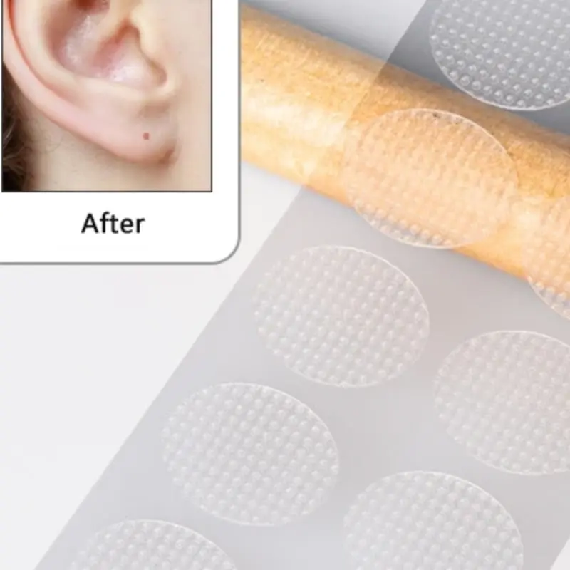 100Pcs Clear Invisible Earlobes Protective Stickers For Stretched Ear Lobes And Relieve Strain From Heavy Earrings