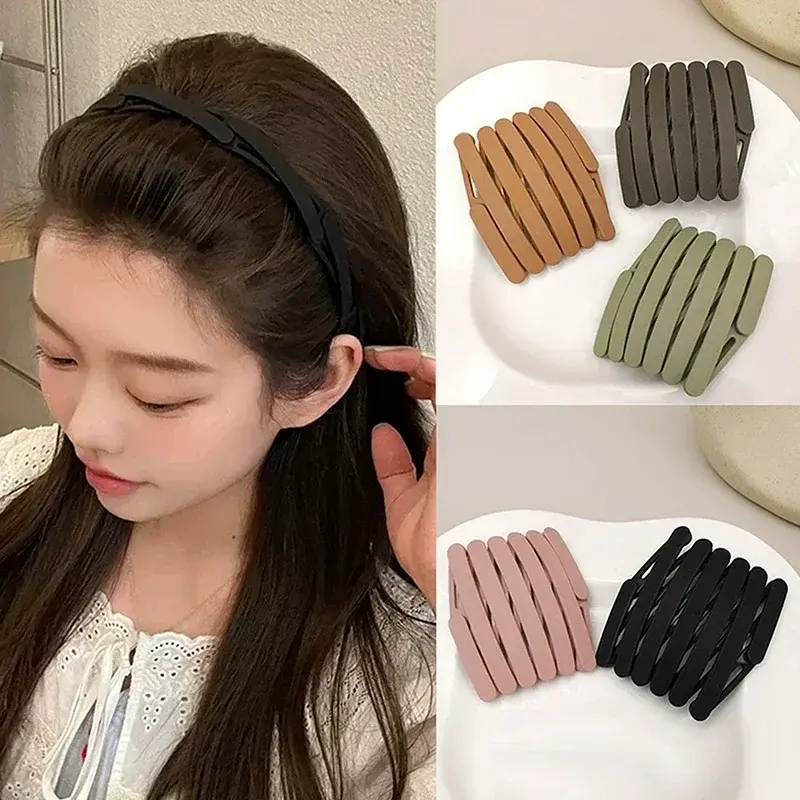 Portable Folding Hair Band Women Non-Slip Headband Face Wash Hairband Girls Hair Accessories Retractable Headband