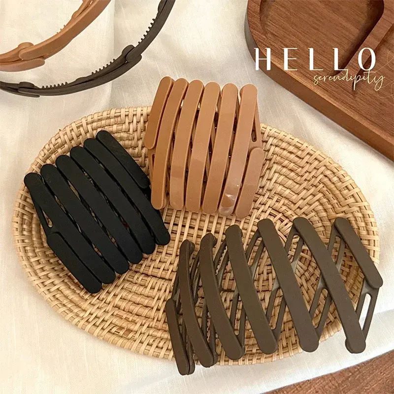 Portable Folding Hair Band Women Non-Slip Headband Face Wash Hairband Girls Hair Accessories Retractable Headband