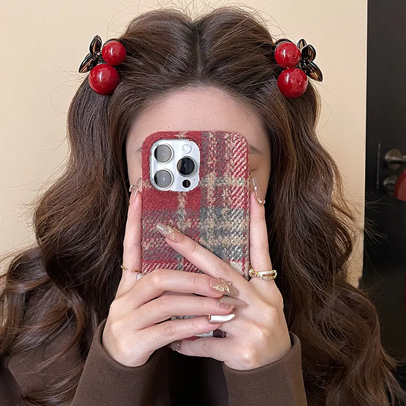 Fashion Exquisite Red Mini Cherry Hair Claw For Women Girls Sweet Versatile Hair Clip Cute Cartoon Hair Accessories Gifts