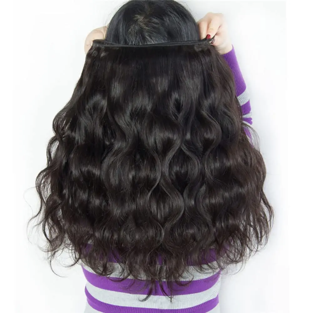 Body Wave Bundles Brazilian Human Hair 24 24 24 24 inch Body Wave Human Hair 100% Unprocessed Wavy 4 Bundles Natural Black