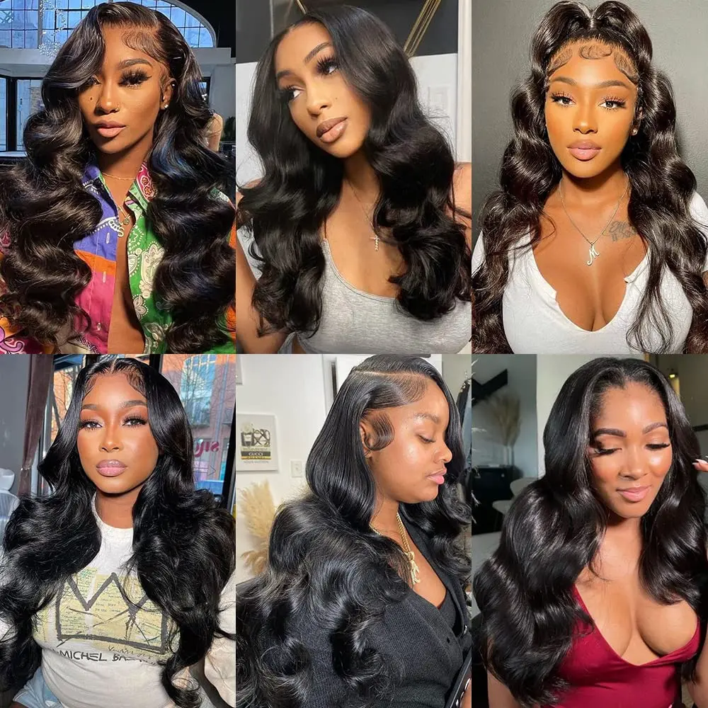 Body Wave Bundles Brazilian Human Hair 24 24 24 24 inch Body Wave Human Hair 100% Unprocessed Wavy 4 Bundles Natural Black