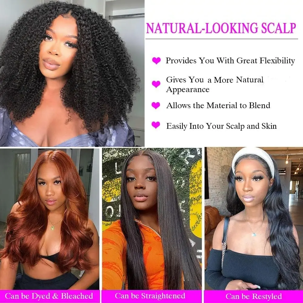 200 Density Loose Curly V Part Wig Human Hair Wig Deep Afro Curly V Part Wig 30 40 Inch Remy Hair V Part Wigs for Women on Sale