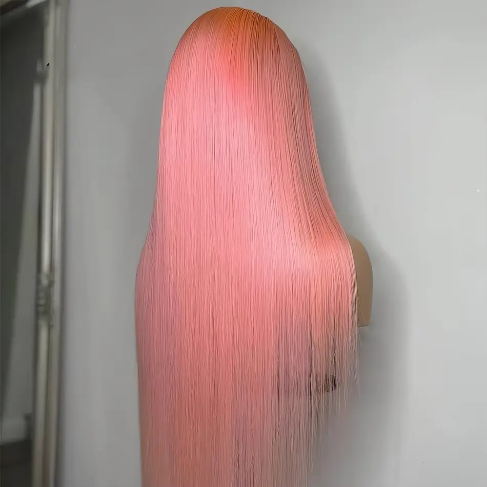 Pink lace front wig human hair 100% Glueless Straight Wigs 13x6 hd Lace Frontal for Women Choice Cosplay Clearance on Sale
