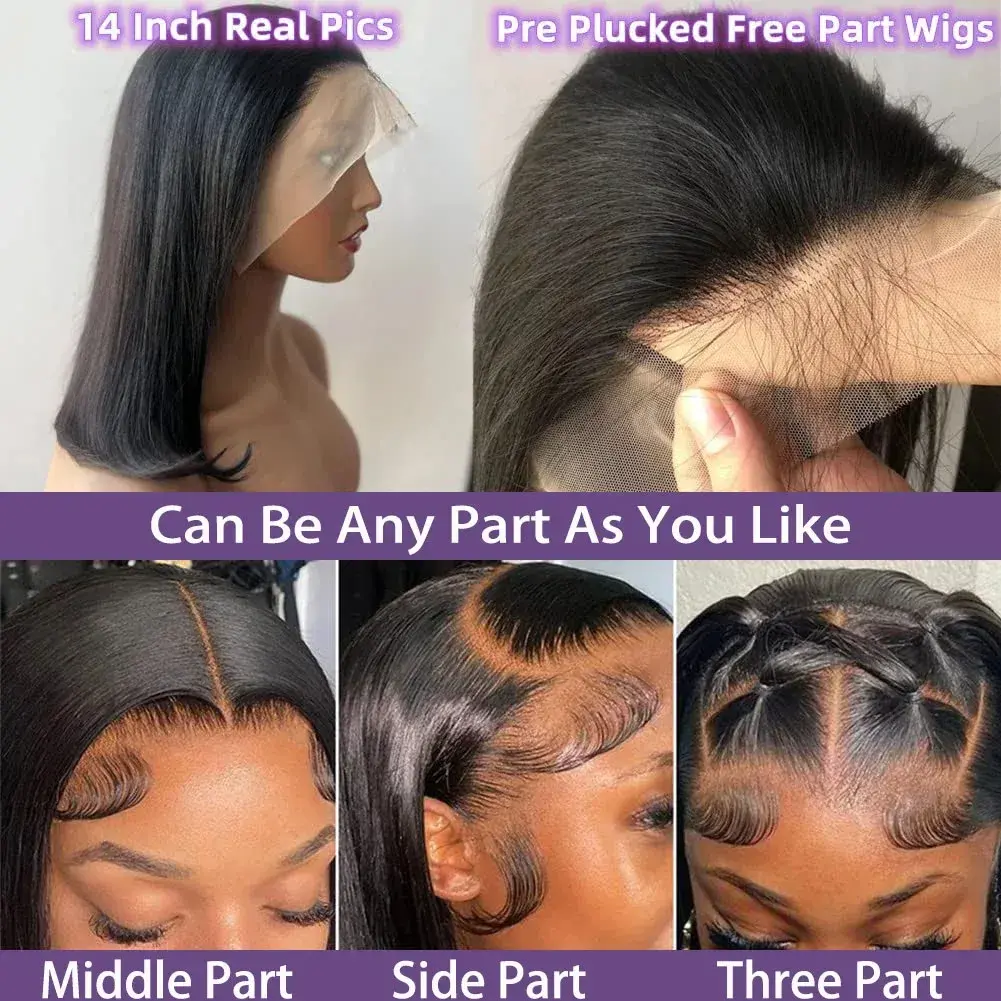 Bone straight brazilian 4x4 Closure lace front wig for women Glueless preplucked 5x5 lace frontal wig human hair cheap on sale