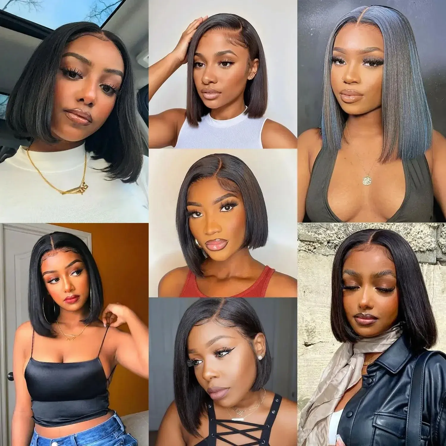 Bone straight brazilian 4x4 Closure lace front wig for women Glueless preplucked 5x5 lace frontal wig human hair cheap on sale
