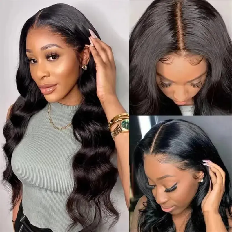 Glueless preplucked Body wave 5x5 hd lace frontal human hair wig 100% Brazilian 40 inch lace front cheap wigs on sale clearance