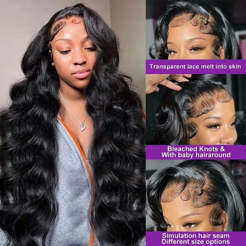 Boby wave 13x6 hd lace frontal human hair wig for women choice 40 inch lace front 100% brazilian cheap wigs on sale clearance