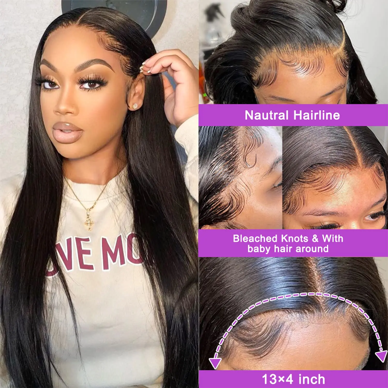 13x6 HD Lace Frontal Wig Human Hair 30 inch Lace Front Wig Straight Human Hair Wigs Brazilion Straight Lace Front Wig Human Hair
