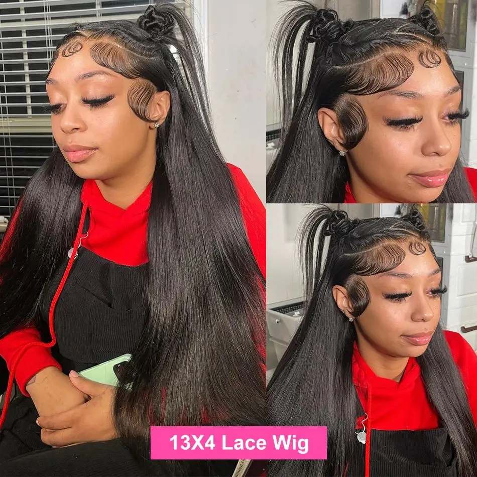 40 inch transparent lace front wigs for women Brazilion 100% human hair wigs Ready to Wear Straight 13x6 hd lace frontal wig
