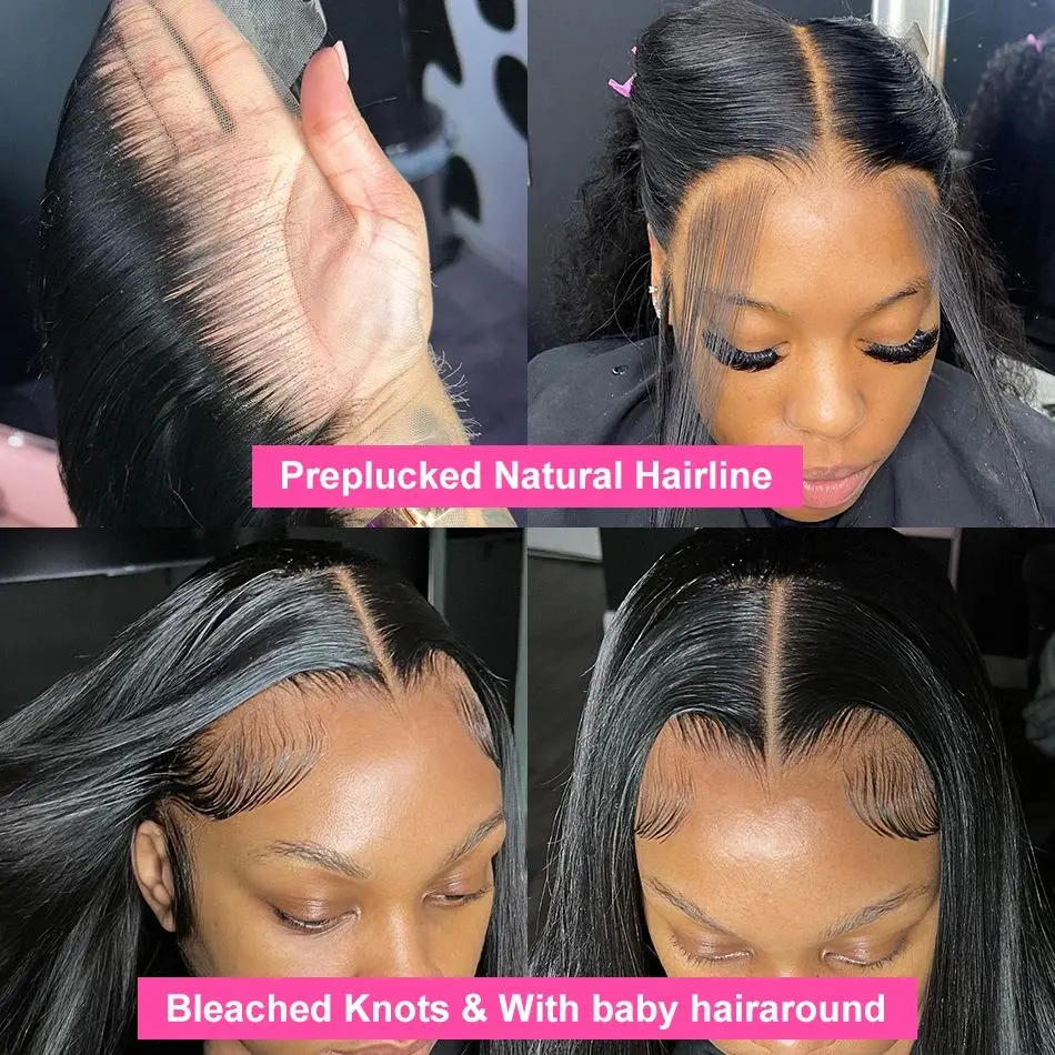 40 inch transparent lace front wigs for women Brazilion 100% human hair wigs Ready to Wear Straight 13x6 hd lace frontal wig