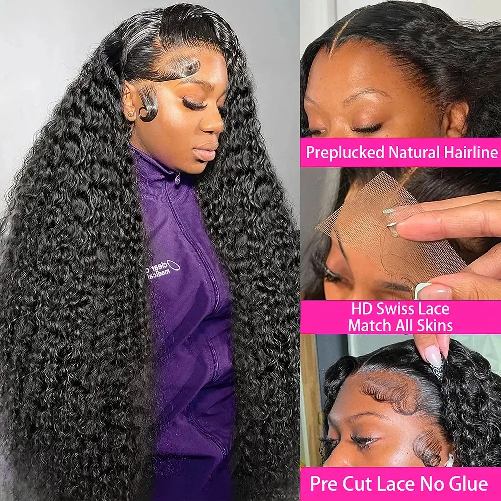 SoGreat 5x5 Hd Lace Closure Wig Curly Wigs Wear And Go Glueless Human Hair Wig 4x4 Closure Deep Wave Wig Water Wave Human Hair