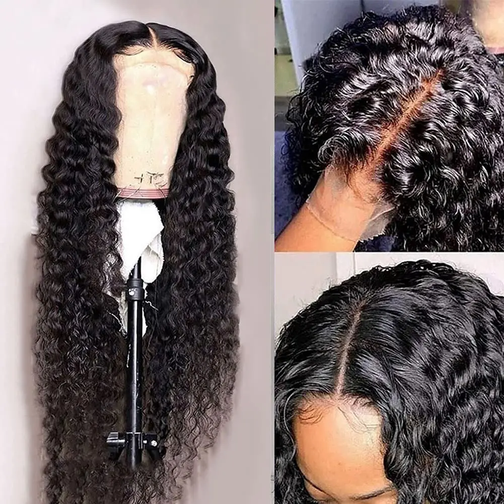 Water Wave 13x6 Lace Front Wigs Human Hair on Sale Pre Plucked 200 Density Brazilian Remy hair Wavy Wigs for Women Curly Wigs