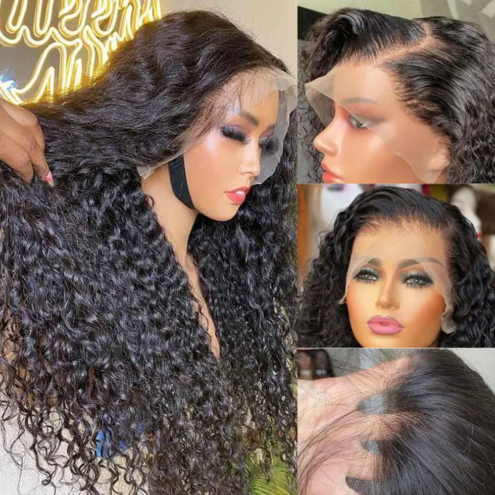 Water Wave 13x6 Lace Front Wigs Human Hair on Sale Pre Plucked 200 Density Brazilian Remy hair Wavy Wigs for Women Curly Wigs