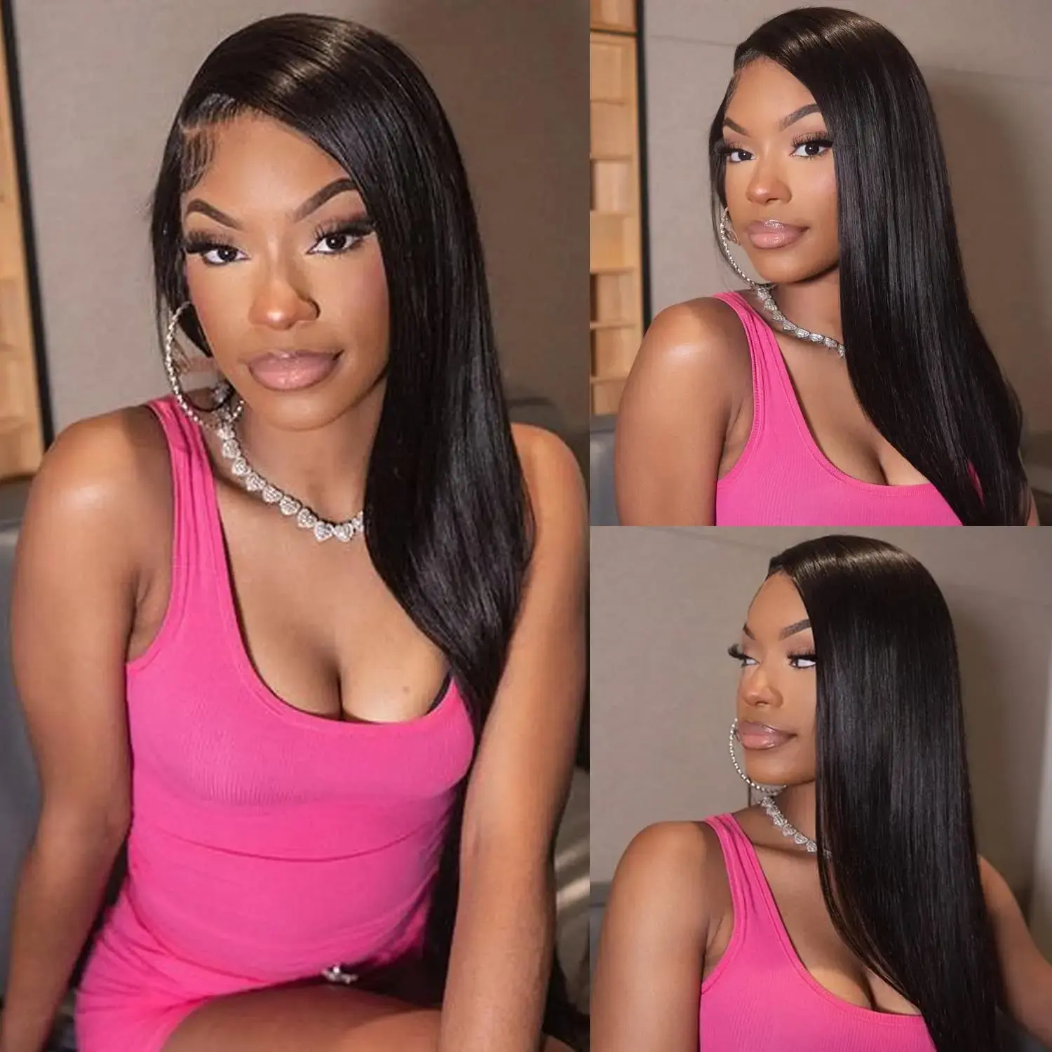 Straight hd lace frontal wig for women 4x4 Closure lace front wigs human hair 5x5 straight 30 inch Glueless wigs Ready to Wear