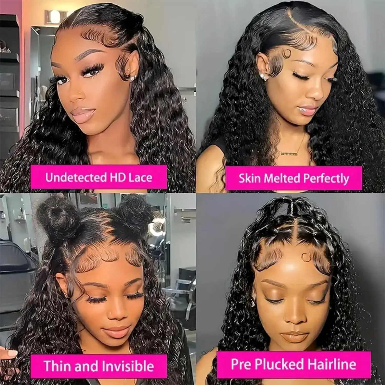 Water Wave Lace Front Wigs Curly Human Hair Wigs 200 Density Pre Plucked Transparent Lace Frontal Wigs Human Hair for Women sale