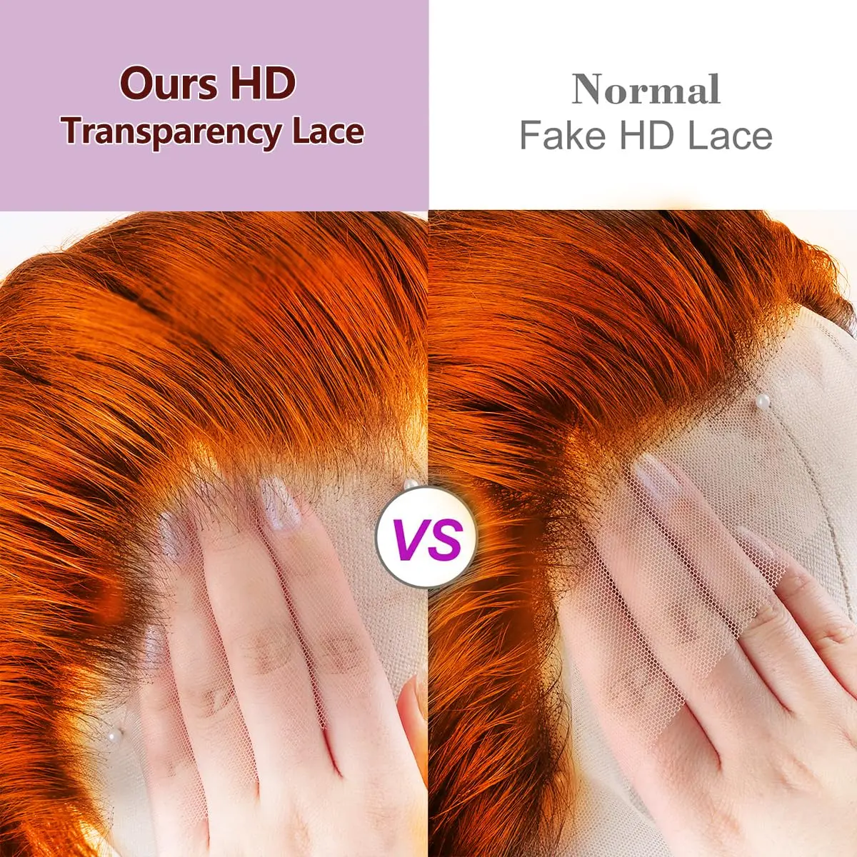 200 Density Body Wave Human Hair Wigs Ginger Lace Front Wig Human Hair 13x4 Ginger Wig Transparent Lace Frontal Wig for women