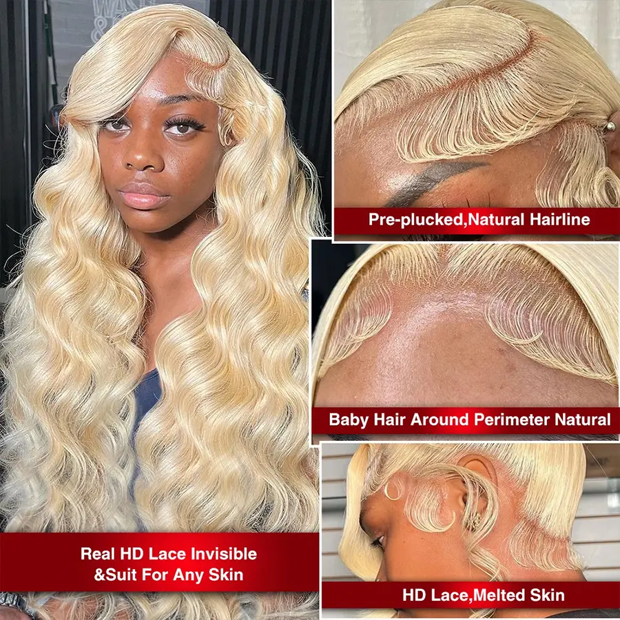 613 Hd Lace Frontal Wig 13x6 13x4 Honey Blonde Lace Front Wig Brazilian 30 Inch Body Wave Human Hair Wigs For Black Women