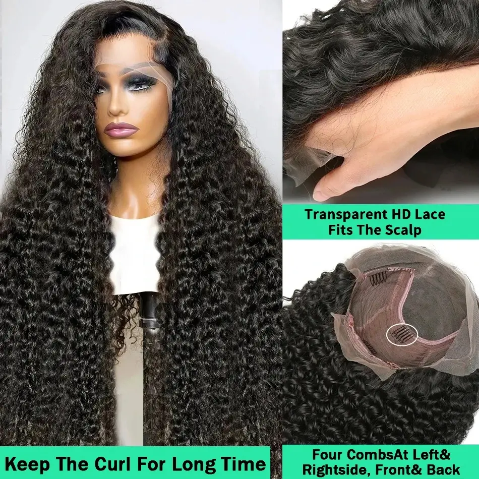 Deep Wave Human Hair Wig 13x4 Lace Front Wig for Women 40 inch Lace Wigs Human Hair Ready to Wear 13x6 Hd Lace Frontal Wigs