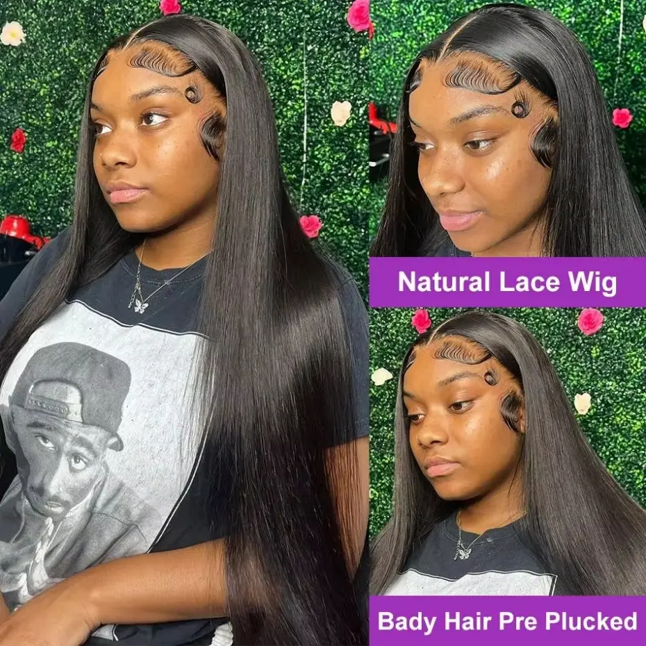 40 inch lace front bone straight Pre cut wig for women Brazilian Glueless preplucked 4x4 hd lace frontal human hair wig on sale