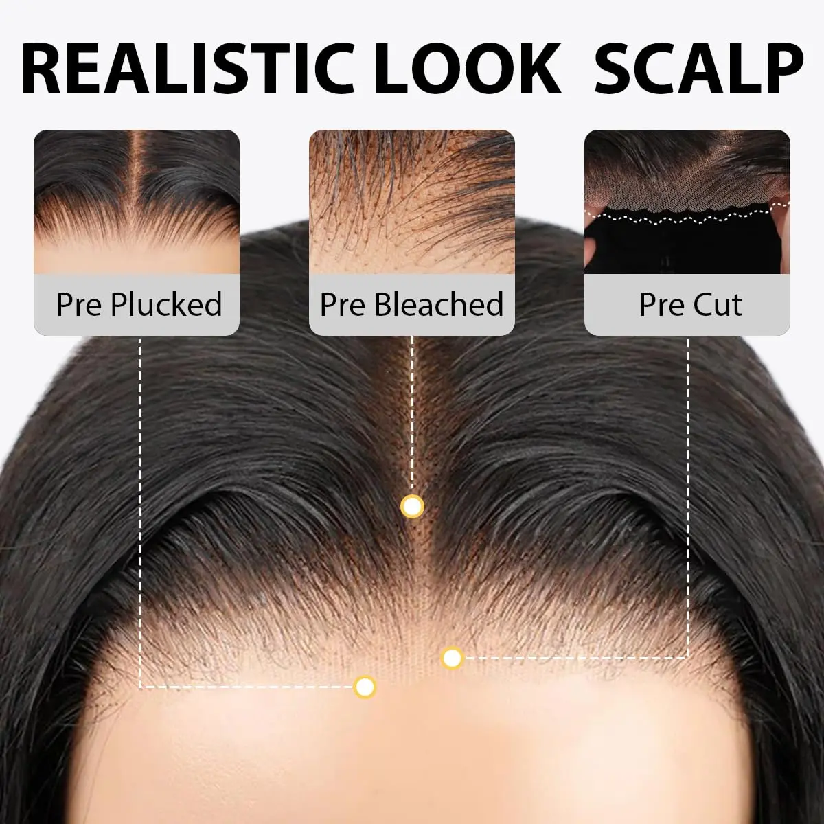 Straight pre plucked 4x4 hd lace frontal wig for women Brazilian 40 inch lace front wig human hair wig cheap on sale