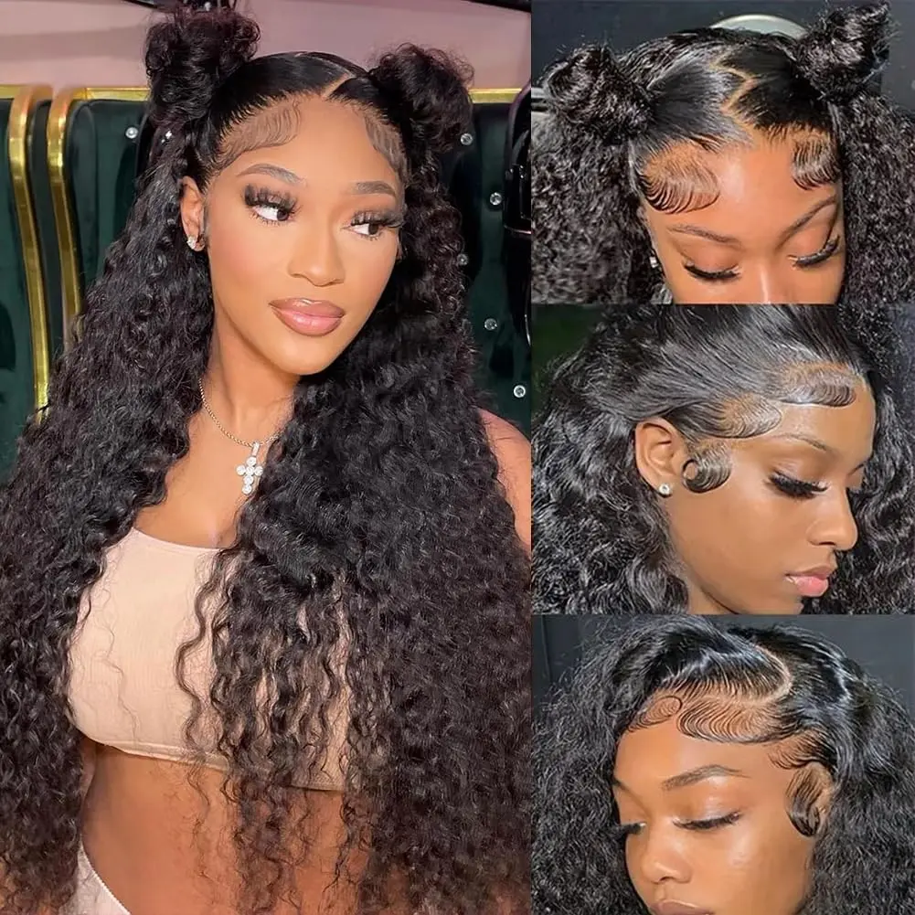 13x6 Hd Lace Frontal Curly Wigs for Women Deep Wave 4x4 Closure Lace Front Wig Brazilion 30 inch Glueless Wig Human Hair