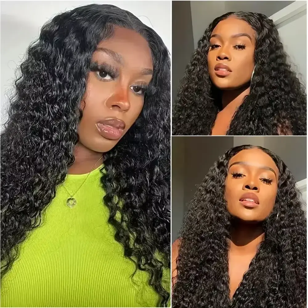 Deep Wave 40 inch Lace Wigs Human Hair Water Wave 13x6 Hd Lace Frontal Wigs Human Hair 13x4 Lace Front Curly Wig for Women