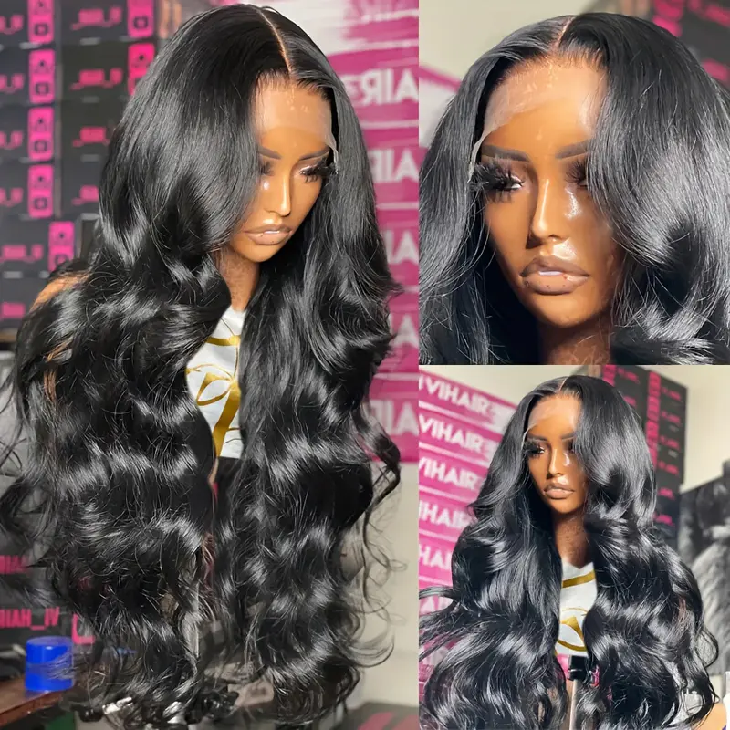 13x6 HD Lace Frontal Wavy Wigs Human Hair 30 40 Inch Body Wave Lace Front Wigs Pre Plucked 200% Density Lace Front Wig for Women