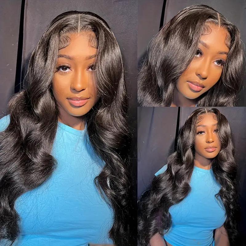 13x6 HD Lace Frontal Wavy Wigs Human Hair 30 40 Inch Body Wave Lace Front Wigs Pre Plucked 200% Density Lace Front Wig for Women