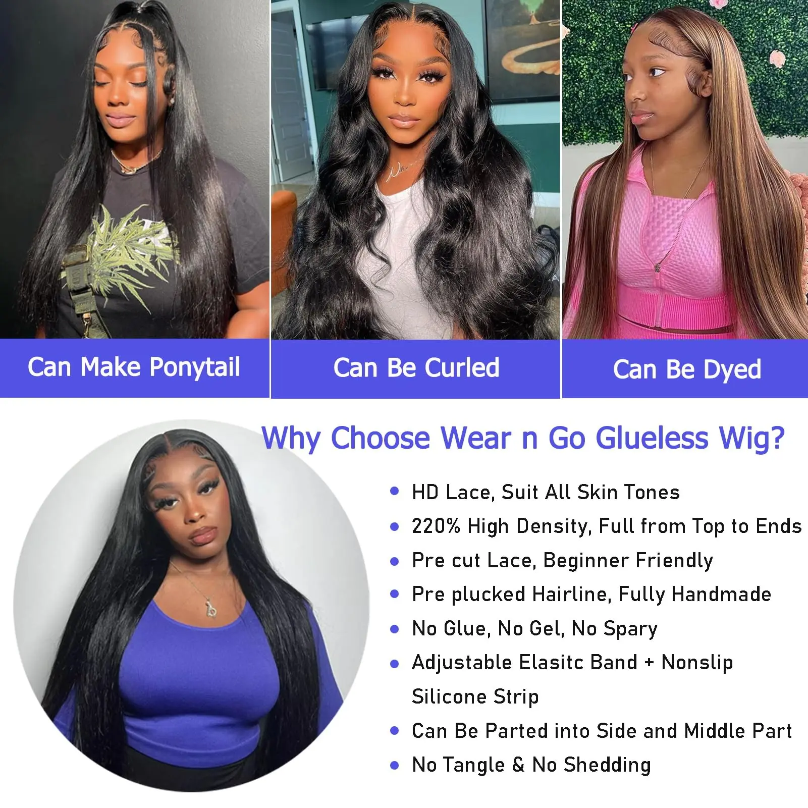 Wear And Go Glueless Wig Body Wave Human Hair Wig 40 Inch 4x4 5x5 HD Glueless Wig Pre Plucked Pre Cut Human Hair Wigs for Women