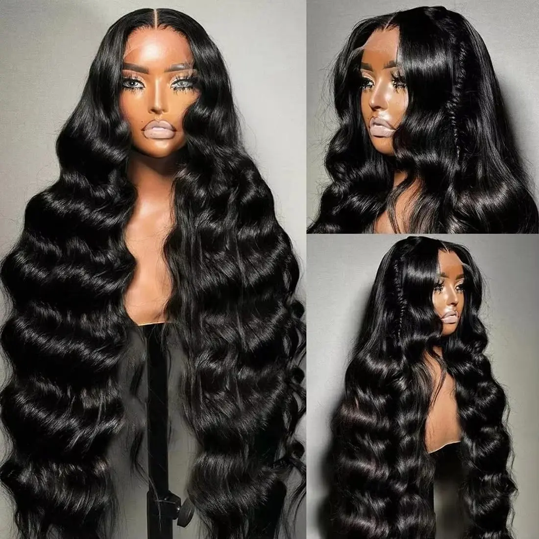 Boby wave 200 Density lace front wig Pre Plucked 30 inch Wavy Lace Front Wig 13x6 hd lace frontal human hair wigs for women