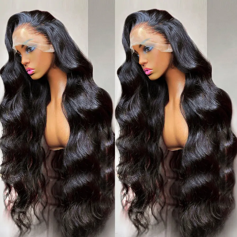 Boby wave 30 inch Lace Front Wig Pre Plucked 13x4 Lace Brazilion Wig 13x6 hd lace frontal human hair wigs for women Choice