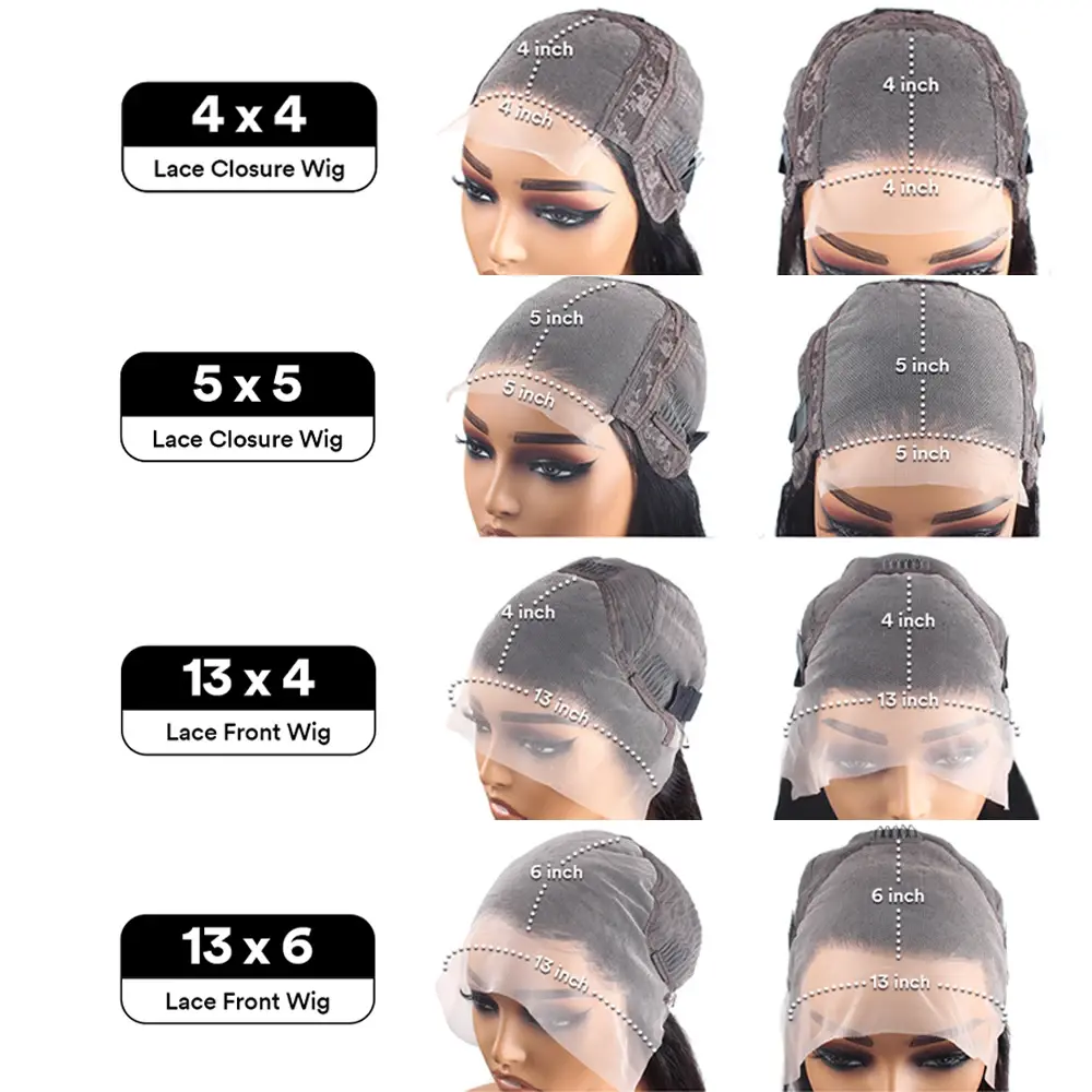 Deep Wave 5x5 Closure Lace Front Wig  4x4 Hd Lace Frontal Curly Wigs for Women Choice Glueless Wig Human Hair Ready to Wear