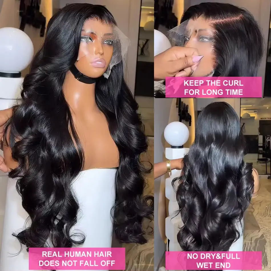 Boby wave 13x6 hd lace frontal wigs human hair for women Choice 30 inch lace wig Pre Plucked 13x4 Water Wave Lace Front Wig