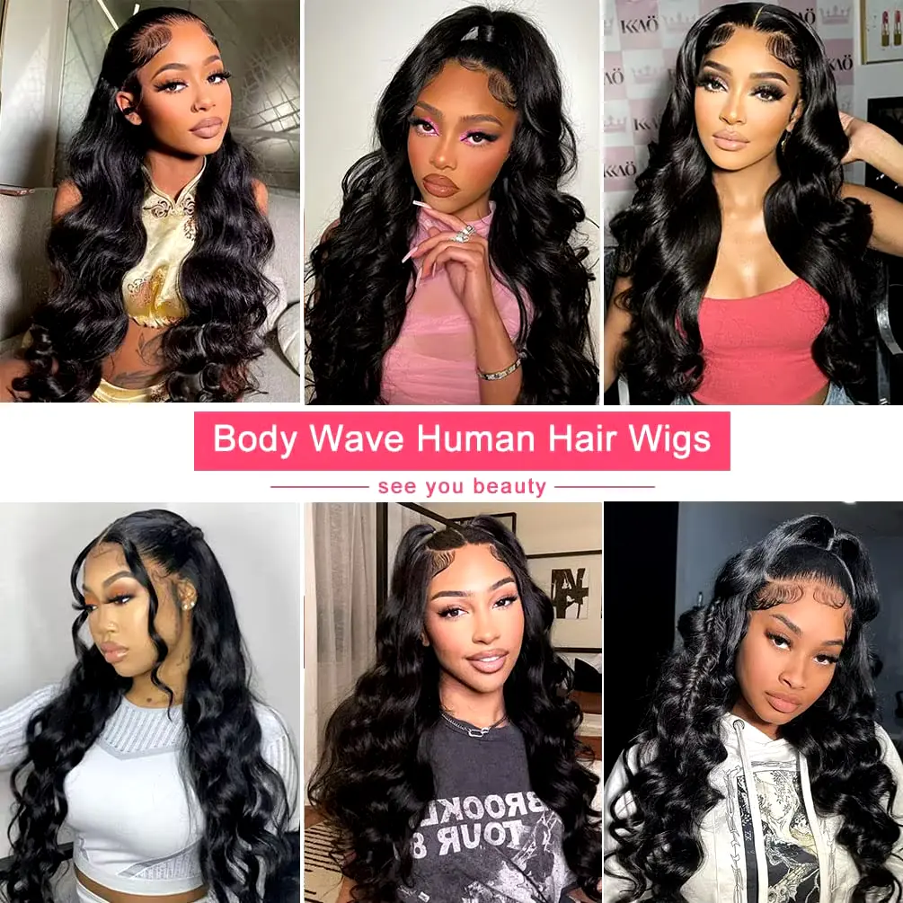 Boby wave 13x6 hd lace frontal wigs human hair for women Choice 30 inch lace wig Pre Plucked 13x4 Water Wave Lace Front Wig