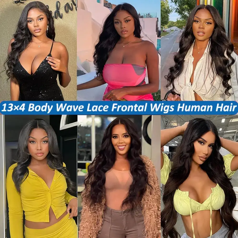 Boby Wave 13x6 lace frontal human hair wigs Pre Plucked hd lace wig for women Brazilion 200 Density Lace Front Wig Cheap on Sale