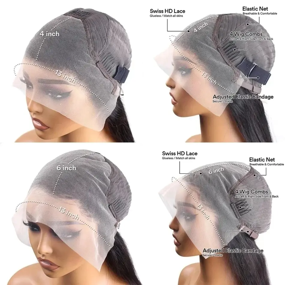 Body Wave Wigs 13x4 13x6 Hd Transparent Lace Front Wigs Human Hair Wig Brazilian 38 Inch Body Wave Lace Frontal Wig For Women
