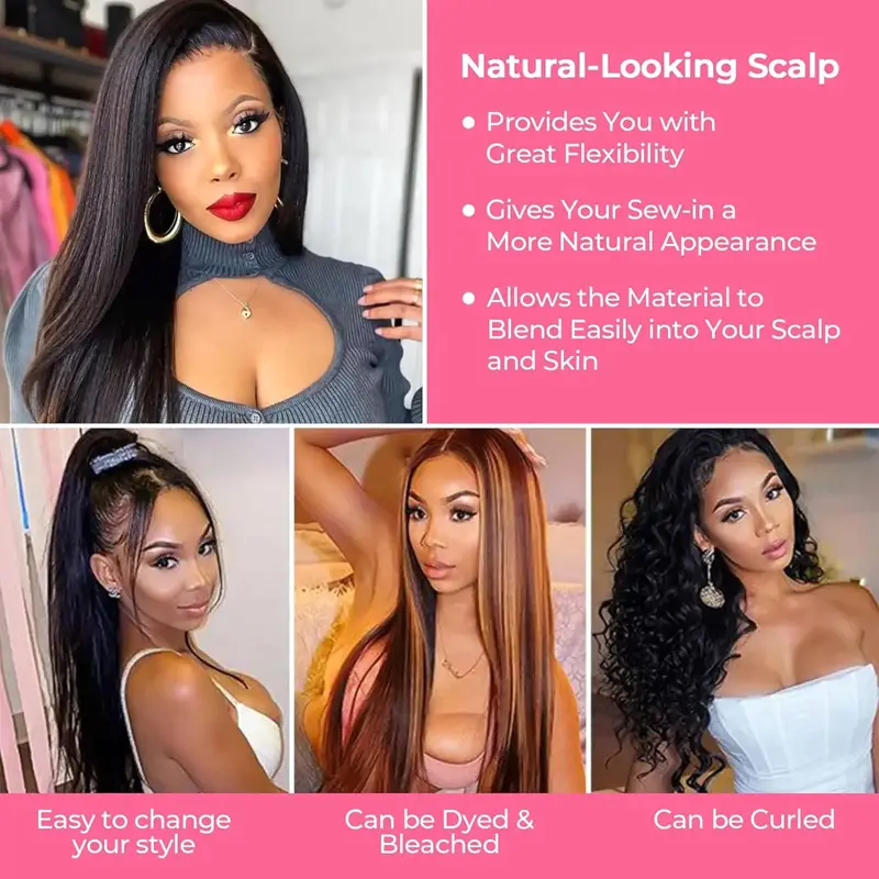 Bone straight Brazilian 30 inch lace front wig for women preplucked 4x4 closure hd lace frontal human hair wig Cheap on sale
