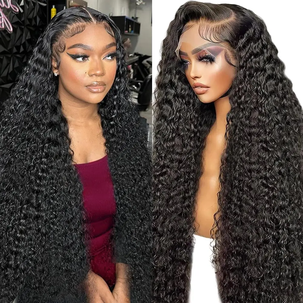SoGraet 38 40 Inch Curly Hd Lace Wig 13x6 Human Hair Water Wave Lace Front Wig Deep Wave Lace Front Wig 13x4 Black Wig For Women