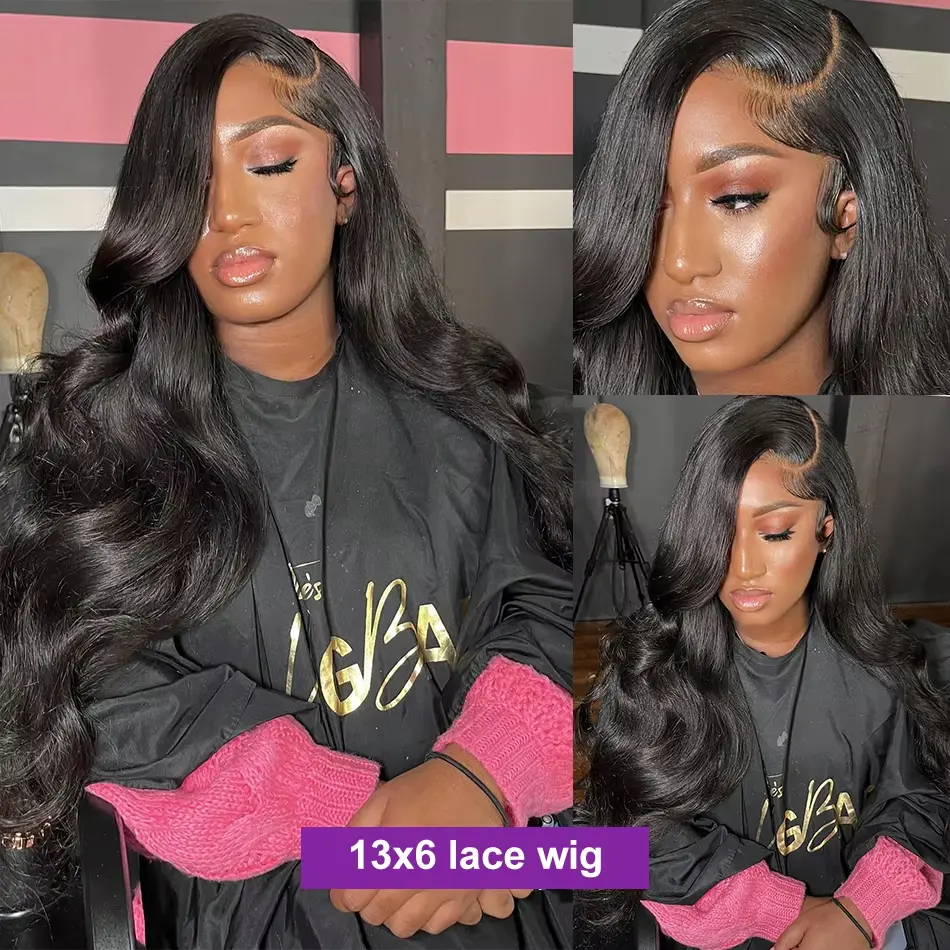 SoGraet 200% Density Body Wave Lace Front Wig 13x6 13x4 Lace Front Wigs Loose Body Wave Black Wig Human Hair Brazilian For Women