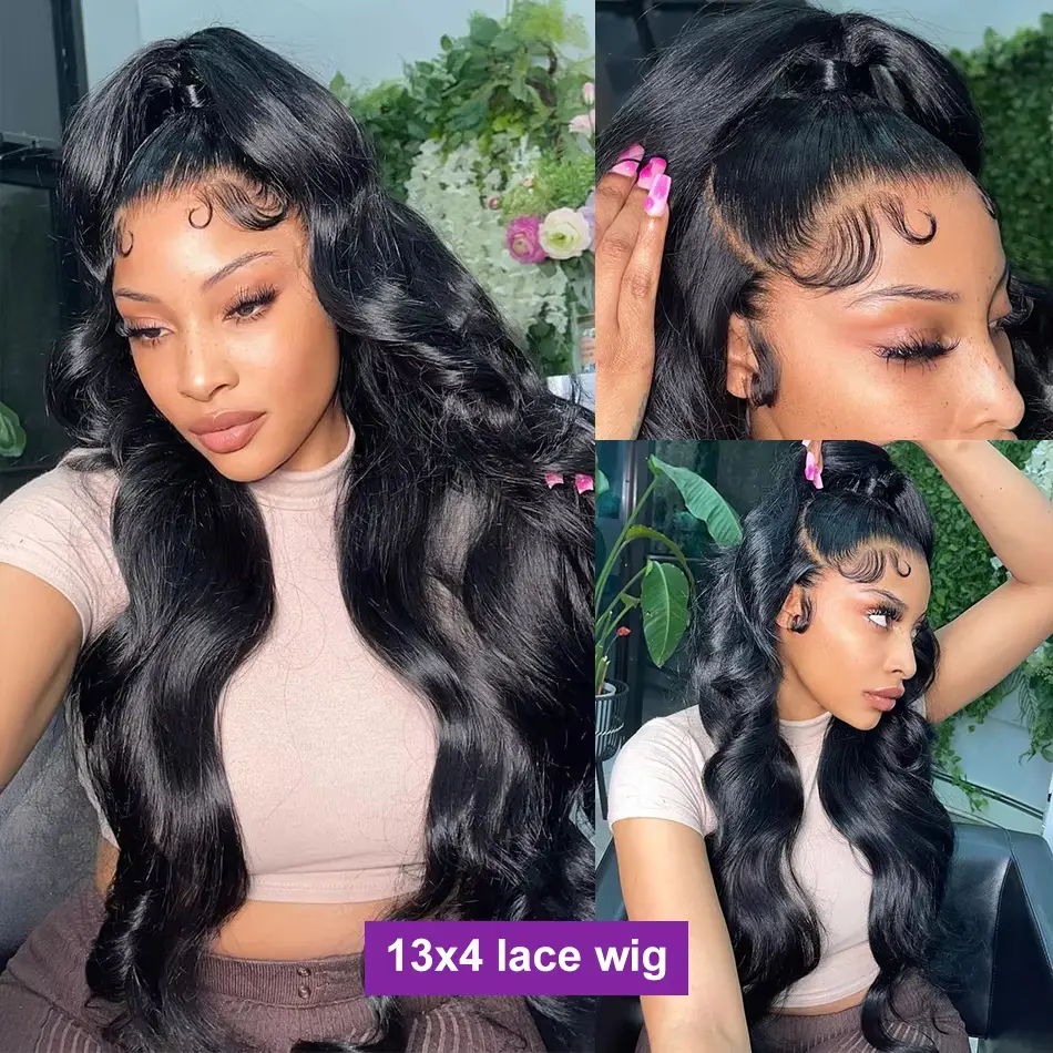 SoGraet 200% Density Body Wave Lace Front Wig 13x6 13x4 Lace Front Wigs Loose Body Wave Black Wig Human Hair Brazilian For Women