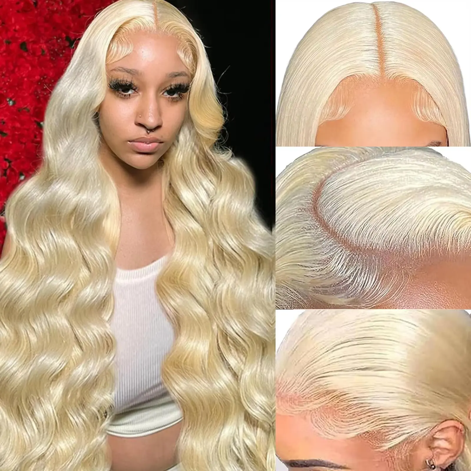 613 hd lace frontal wig  Body Wave 30 38 inch colored wig human hair for women Pre Plucked 13x6 lace frontal wigs on sale