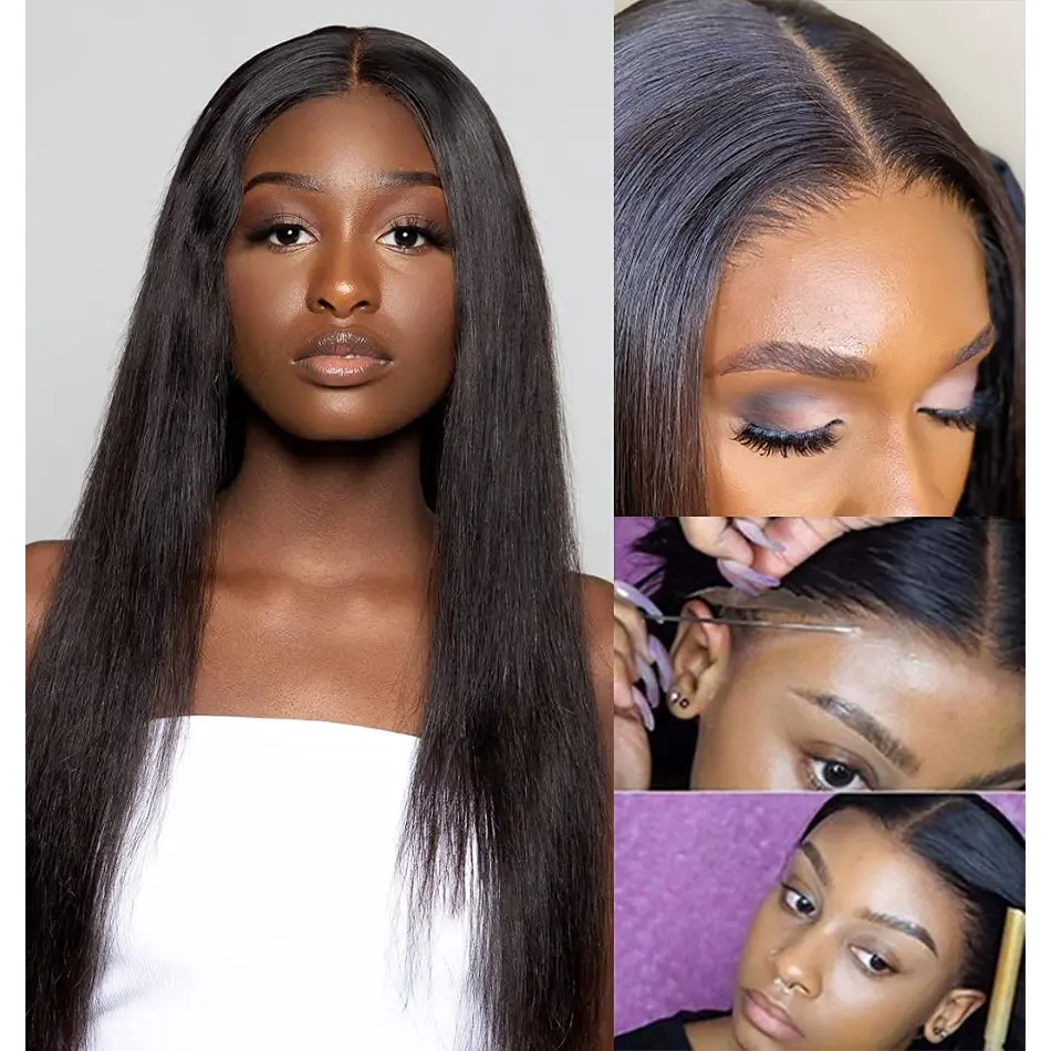Pre Pluck 13x6 hd lace frontal wig for women Straight 30 inch transparent lace front wigs Glueless wigs human hair Ready to Wear