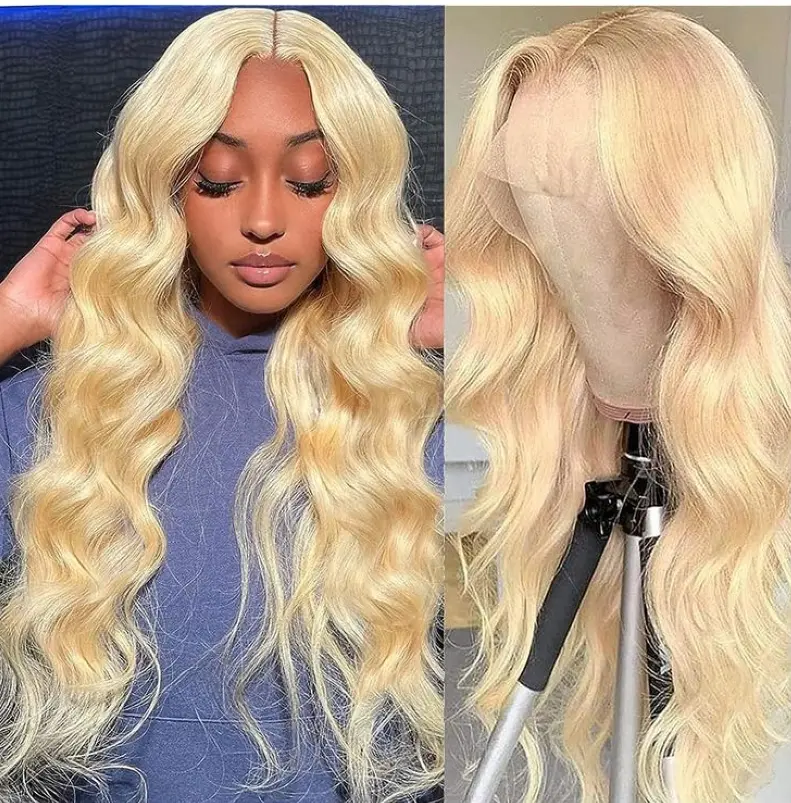 613 hd lace frontal wig 13x6 hd lace frontal wigs human hair Body Wave Pre Plucked 30 inch colored wig for women Cosplay