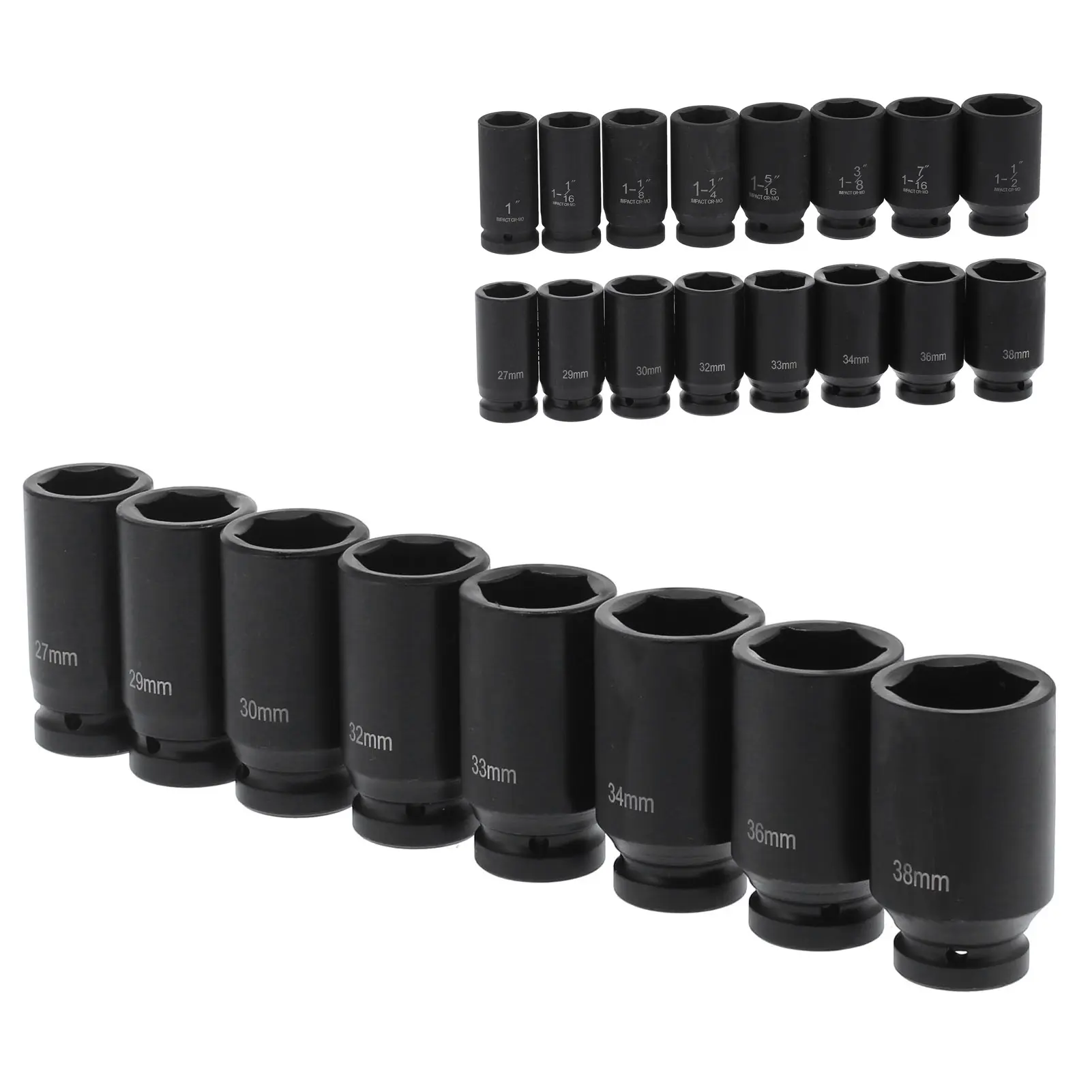 Socket Set HighTorque 6Point   Chrome Vanadium Steel Automative Tool Drive Socket Sleeve Socket External Socket