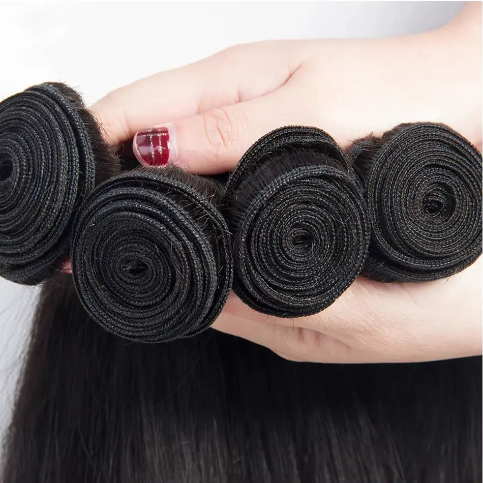 SoGreat 16 Inch Raw Hair Bundles Bone Straight Human Hair Wigs Straight Human Hair Bundles Natural Black Wig Brazilian For Women