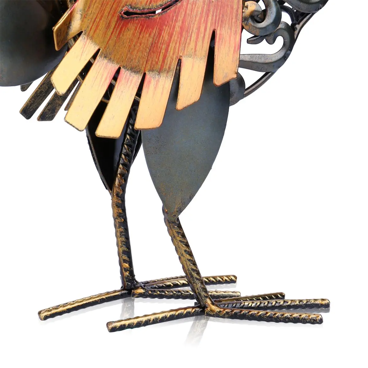 TOOARTS Metal sculpture Carved iron rooster Home furnishing articles Artwork iron Sculpture