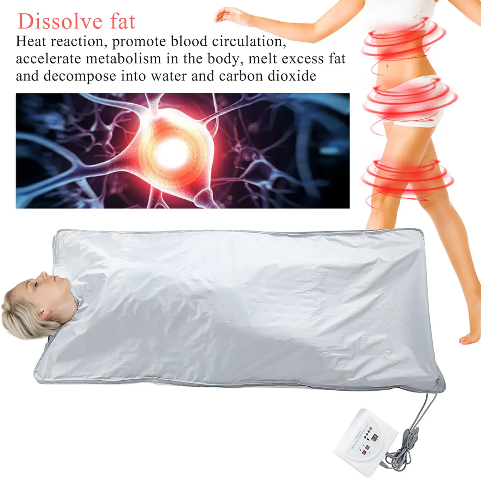 Far Infrared Sauna Heating Blanket Body Shape Slimming Fitness Machine