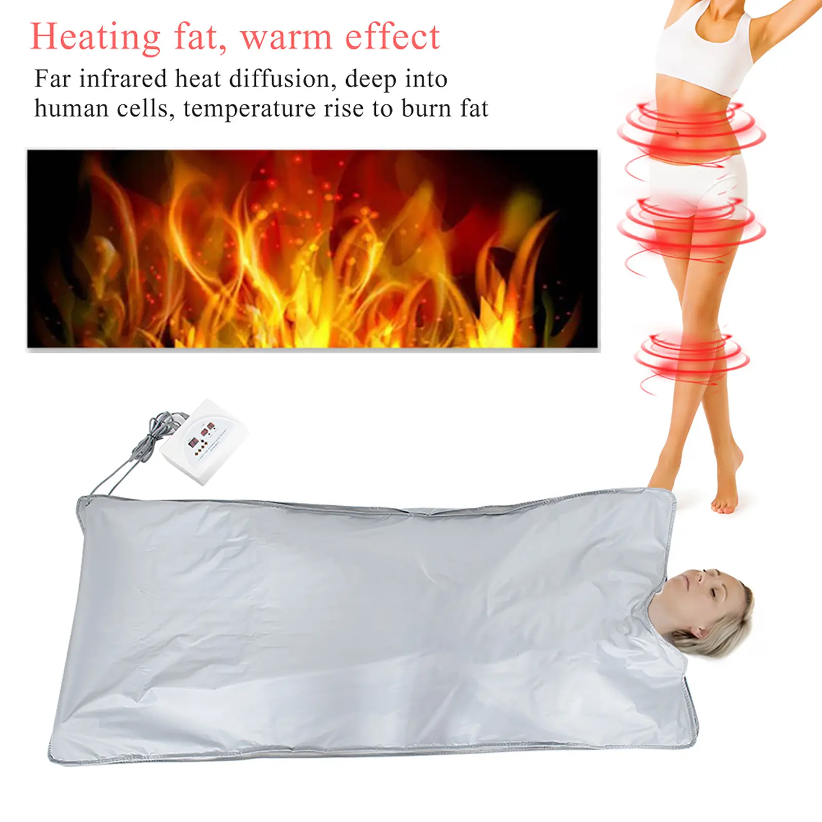 Far Infrared Sauna Heating Blanket Body Shape Slimming Fitness Machine